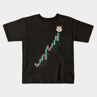 Vintage Stock Chart Dogelon Mars ELON Coin To The Moon Trading Hodl Crypto Token Cryptocurrency Blockchain Wallet Birthday Gift For Men Women Kids Kids T-Shirt